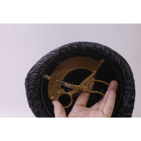 Gray Fancy Hat with White Feather, Fascinator, Elegant, Evening, ~ 251124-WH 861 - Picture 4 of 4